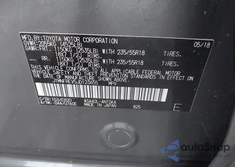 2018 Toyota Rav4 Se z USA, uszkodzony, nr VIN JTMNFREV5JD123655